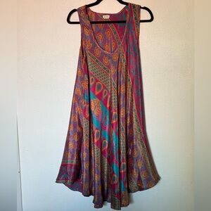 Dharma 70% silk Multicolor Sleeveless Dress size S/m